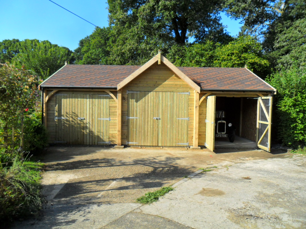wooden garage